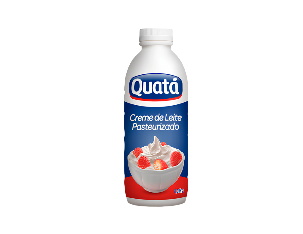 CREME DE LEITE PASTEURIZADO QUATÁ 1,01 KG (CX 12 UN)